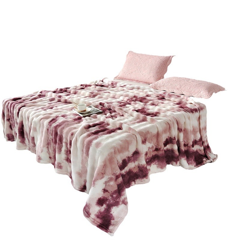 Designer blanket bubble fleece blanket double-sided milk fleece sofa blanket air conditioner nap small blanket warm flannel blanket