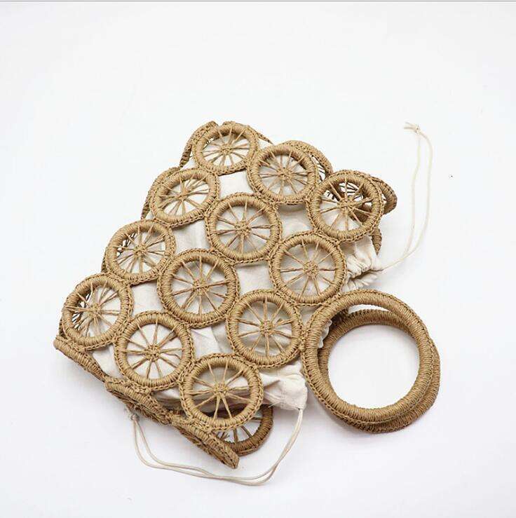 Hot Selling Vacation Straw Large Capacity Ins Beach Handheld Women's Handmade Woven Bag