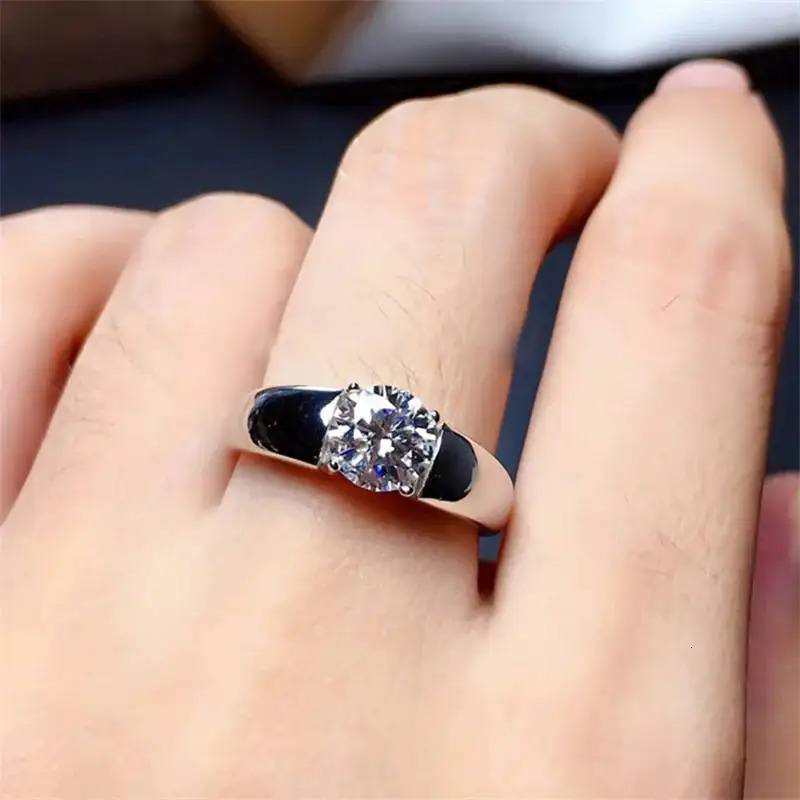925 Sterling Silver Pt950 White Gold Color Diamond Style Ring For women 2 Color Ring Gift For Men Wedding Rings 250715