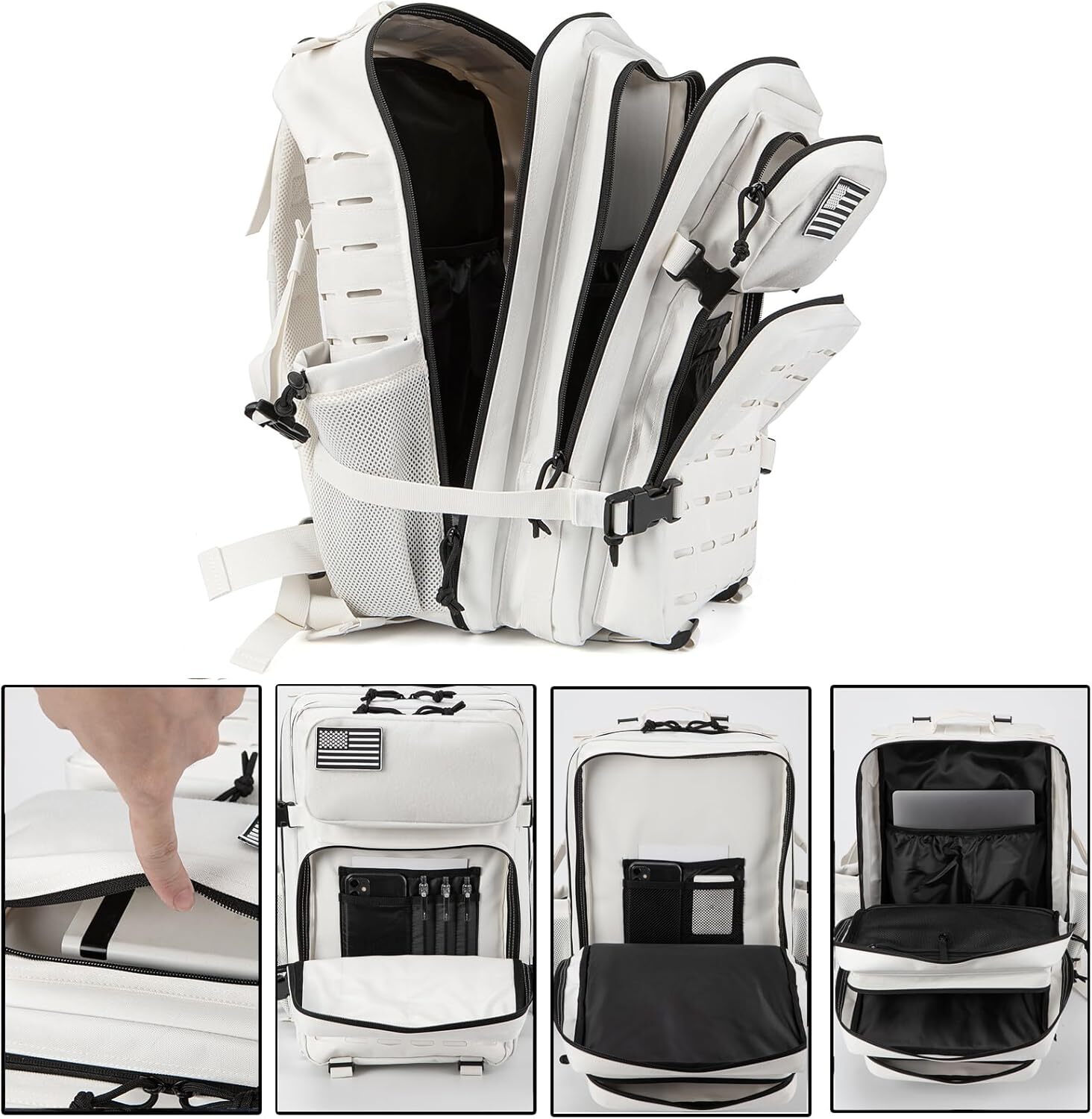 YMX 426 638 QT&QY 25L/35L/45L Military Tactical Backpack For Men Molle Daypack 3 Day Bug Out Bag Hiking Rucksack With Bottle Holder