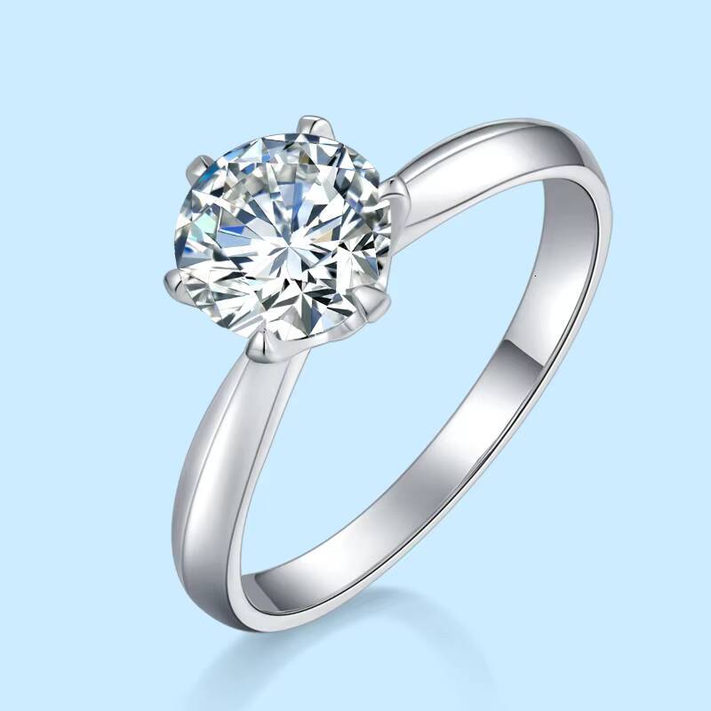 Classic Fashion Jewelry Moissanite Ring VVS Baguette Moissanite Diamond Cross Ring 925 Sterling Silver Women Gold Wedding Rings