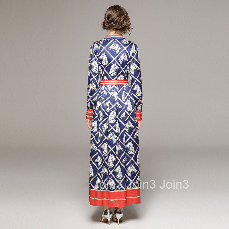 8695 Fashion Checkered Animal Printed Long Skirt with Bow Tie Dress and Tie