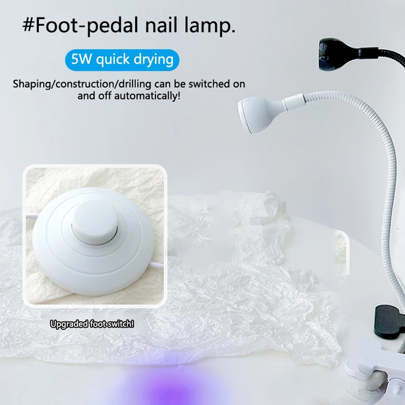 LED UV Light For Gel Nails Flexible Clip-On Desk USB Nail Drying Lamp Mini Manicure Dryer Equipment Tools 250716