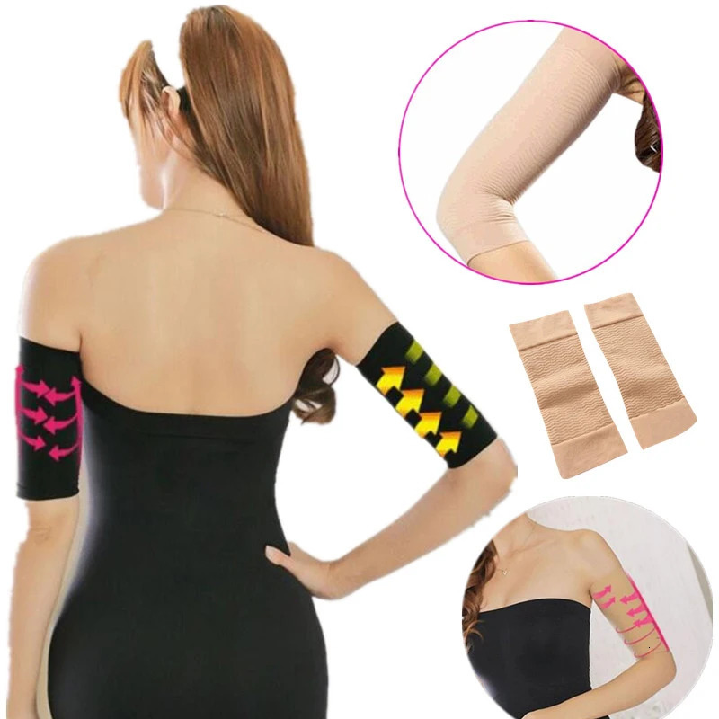 2 Pcs Women Weight Loss Thin Arm Fat Slimmer Wrap Elasticity Belt Arms Sleeve 250716