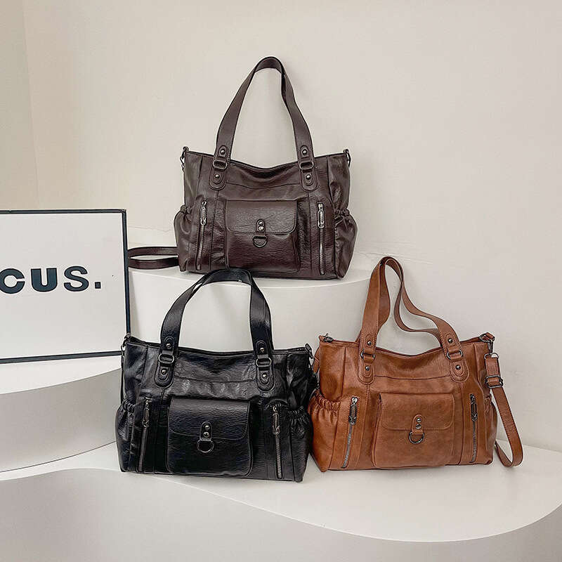 Crossbody for Women Versatile Tote High-End Large Capacity Autumn Winter Shoulder Simple Handbag Underarm Bag