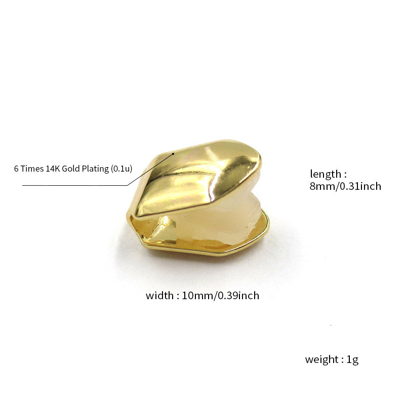 Luxury High Quality HIPHOP Gold Grillz Single Tooth Gold Plated Hip Hop Accessory Grillz Bling Bling