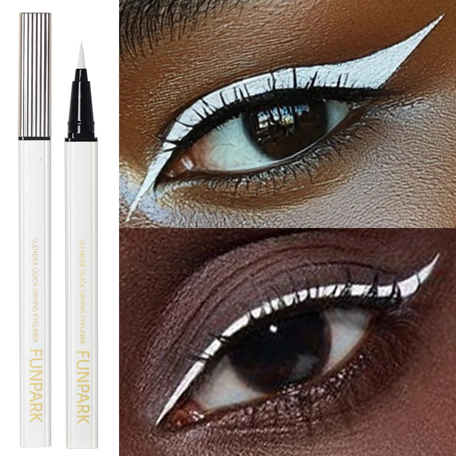 1PC White Liquid Eyeliner Pen Matte Long Lasting Waterproof Eye Liner Pencil Quick-drying Non-smudge Eye Makeup for Women Cosmet 250712