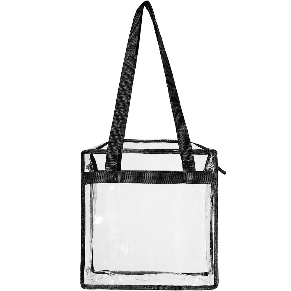 DINYAO Fashion Women Tote Bag Transparent Waterproof Handbags with Zipper for Sporting EventsTravel beach bag 250714