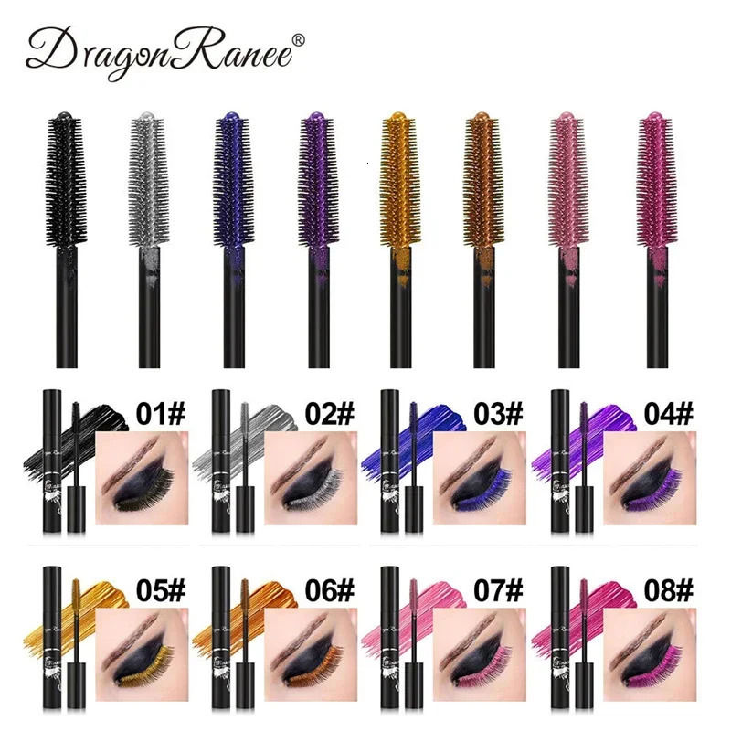 Fashion Gold Purple Mascara Makeup 4D Silky Natural Long Lash Cream Waterproof Mascara Extension Thick Lasting Curling Mascara 250717
