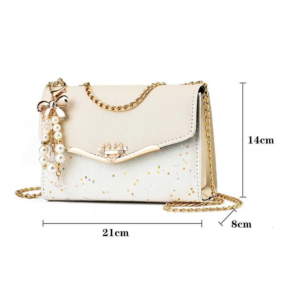 Fashion Messenger Bag Women Trendy Sequin Single Shoulder Bags Mobile Phone Pouch Ladies PU Leather Handbag with Tassel Pendant Y250719