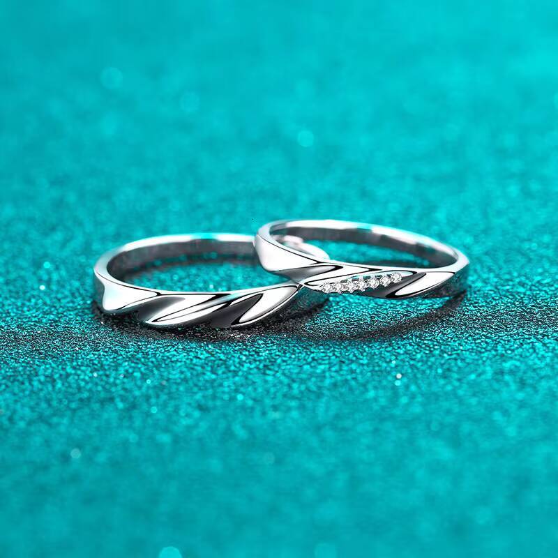 925 Sterling Silver Moissanite Ring for Women Gold Plated PT950 Valentines Day Gift Factory Wholesale