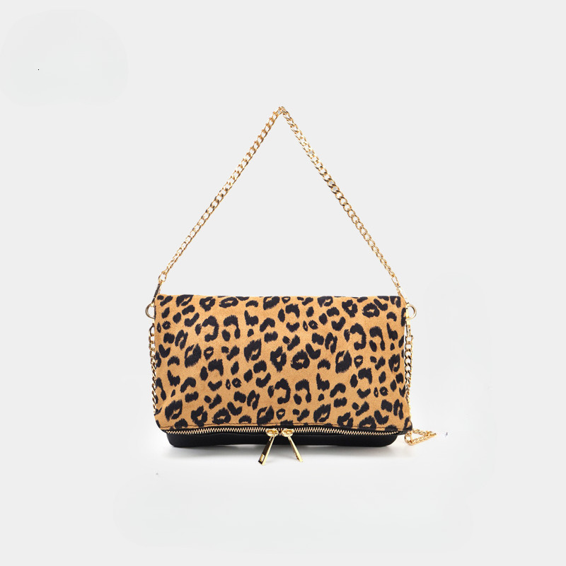 Summer new women's shoulder women's crossbody bag leopard print crossbody bag retro light luxury style armpit bag layered zipper bag new des