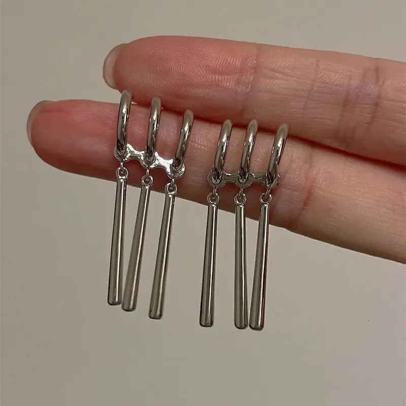 1Pair One Piece Zoro Anime Earring Men Cosplay Earrings Piercing Jewelry Fashion Triple Earring Dangle Long Earing 250715