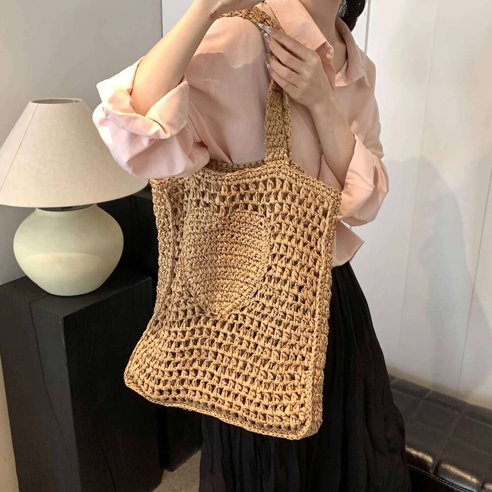 Women's Bags Designer Pure Hand-Woven Straw Bag, Excellent Quality, High-End Atmosphere On The Grade, Summer Leisure Vacation Beach