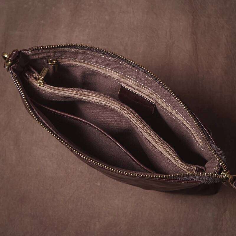 GURO High Quality Men's Real Leather Clutch Designer Money Pouch Casual Business Handbag Armpit Portable Wristlet Bag