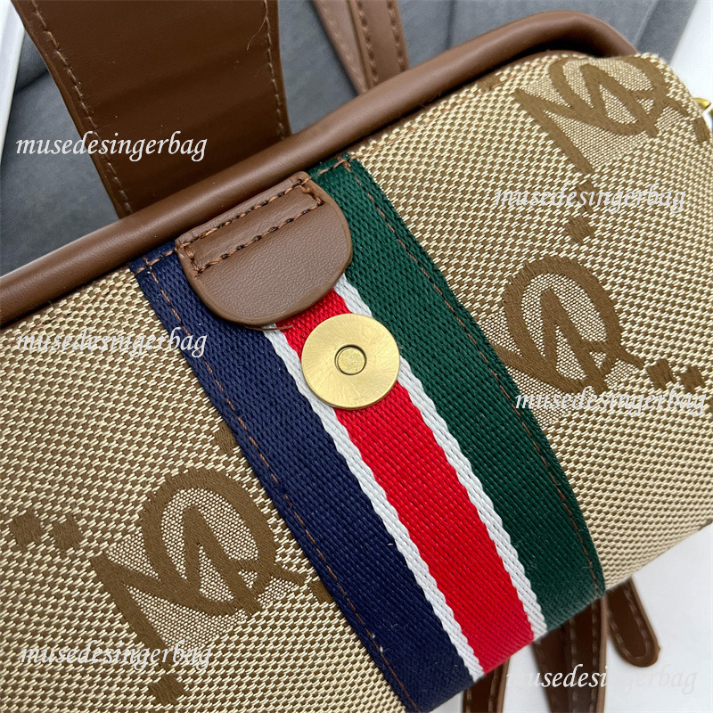Luxury Brand Designer Bag Free Shipping 2025 Casual Handbag Women's Vintage Bag Striped Classic Chain Shoulder Bag New Trendy Crossbody Bag for W