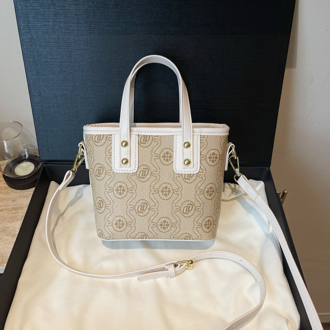 Luxury Brand Designer Bag Fashion Printed Bucket Bag Korean Style Simple Women's Bag New 2025 Summer Basket Handbag Single Shoulder Crossbody Bag