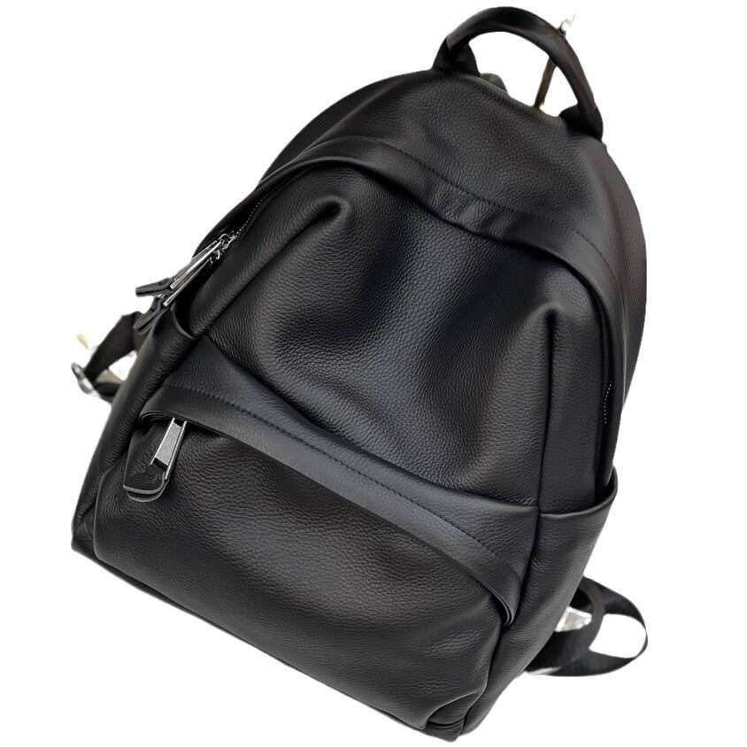 Simple Versatile Top Layer Cowhide for Women Large Capacity Soft Leather Laptop School Bag Travel Backpack designer bag