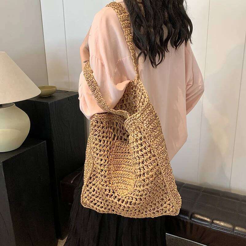 Women's Bags Designer Pure Hand-Woven Straw Bag, Excellent Quality, High-End Atmosphere On The Grade, Summer Leisure Vacation Beach