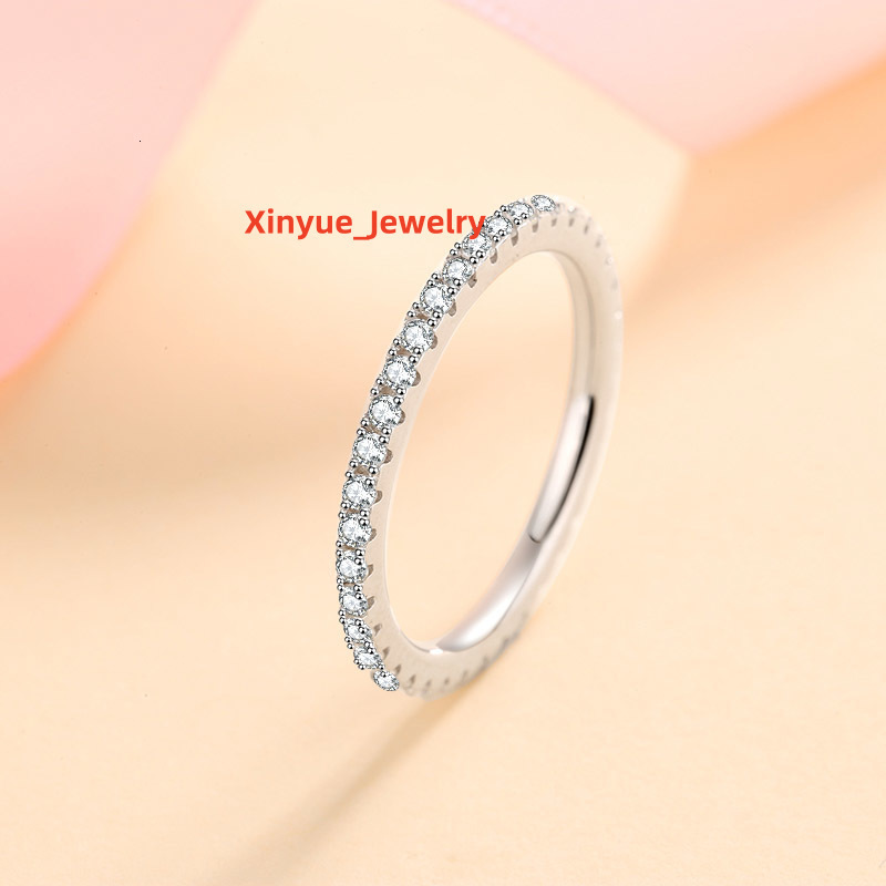 Hot Sales 925 Silver Moissanite Engagement Rings VVS Diamond Brilliant Cut for Women