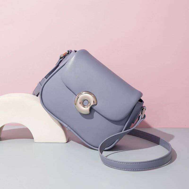 Genuine Leather Saddle bag High-Quality Single Shoulder bag Women's ag, Versatile Mobile Phone Crossbody Bag