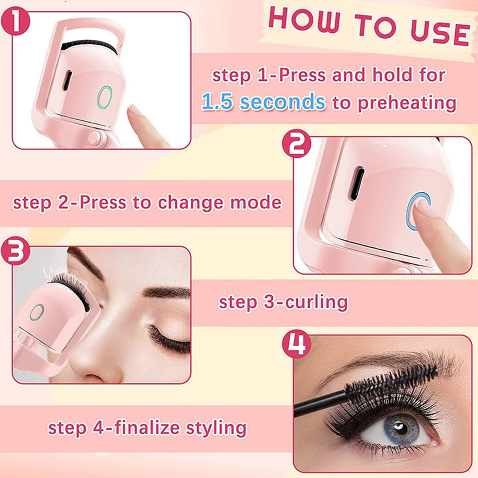 Generation ABS Rechargeable Electric Eyelash Curler Long-lasting Curling Electric Eyelash Curler Eyelash Portable Curler 250716