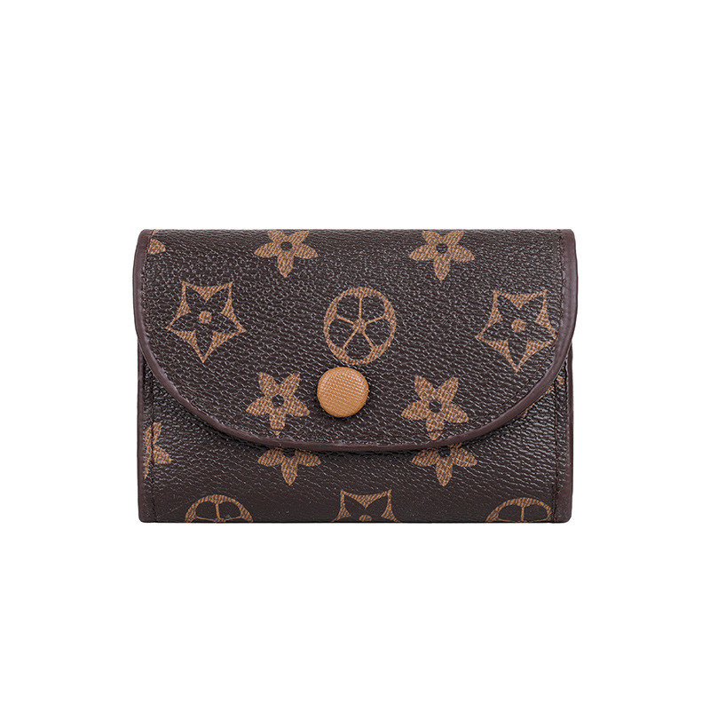 Fashion card holder for women compact classic retro design with large capacity multiple card slots integrated ID & coin purse