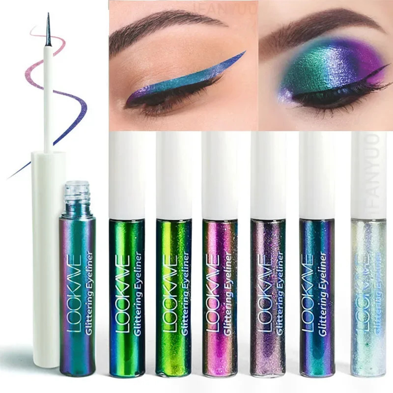 Shiny Chameleon Liquid Eyeliner Metallic Eyeshadow Multicolor Eye Liner Pearlescent Gloss Color Polarized Glitter Pigment Makeup 250712
