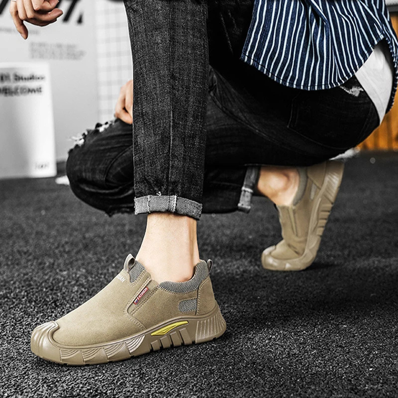 Oulylan Safety Shoes Soft Soled Wear Resistance Breathable Work Boots Lightweight Anti-Slip Durable Labor Protection 250717