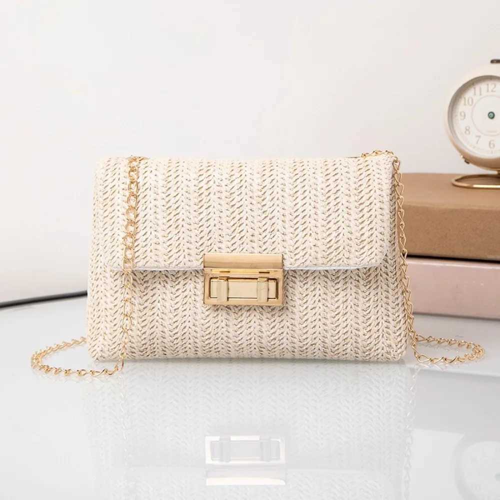 Fashion Straw Shoulder Bag Handmade High Capacity Clutch Handbag Woven Beach Bag Women Y250719