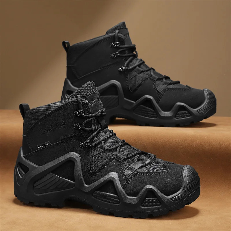 Men Tactical Boots Army Boots Mens Military Desert Waterproof Work Safety Shoes Climbing Hiking Shoes Ankle Men Outdoor Boots 250717