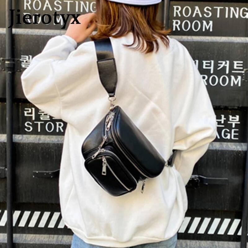 JIEROTYX Belt Waist Bag Purse Female Shoulder Good Quality Woman Wallets Bags for Women 2020 Bolsa Feminina
