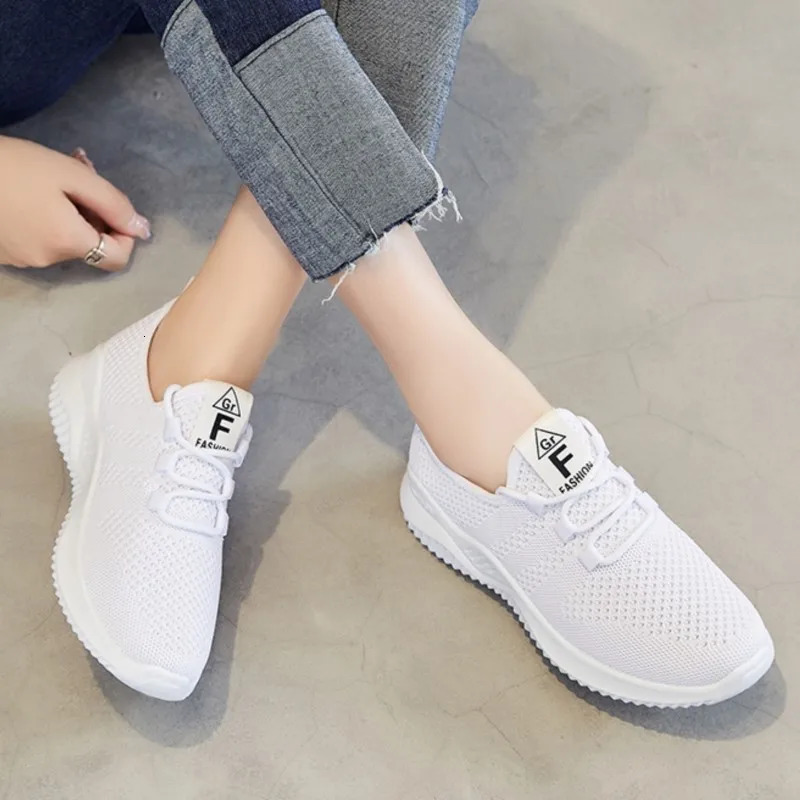 Shevalues Summer Casual Flats Shoes For Women Comfort Soft Bottom Sports Shoes Breathable Mesh Runing Shoes Lightweight Sneakers 250716