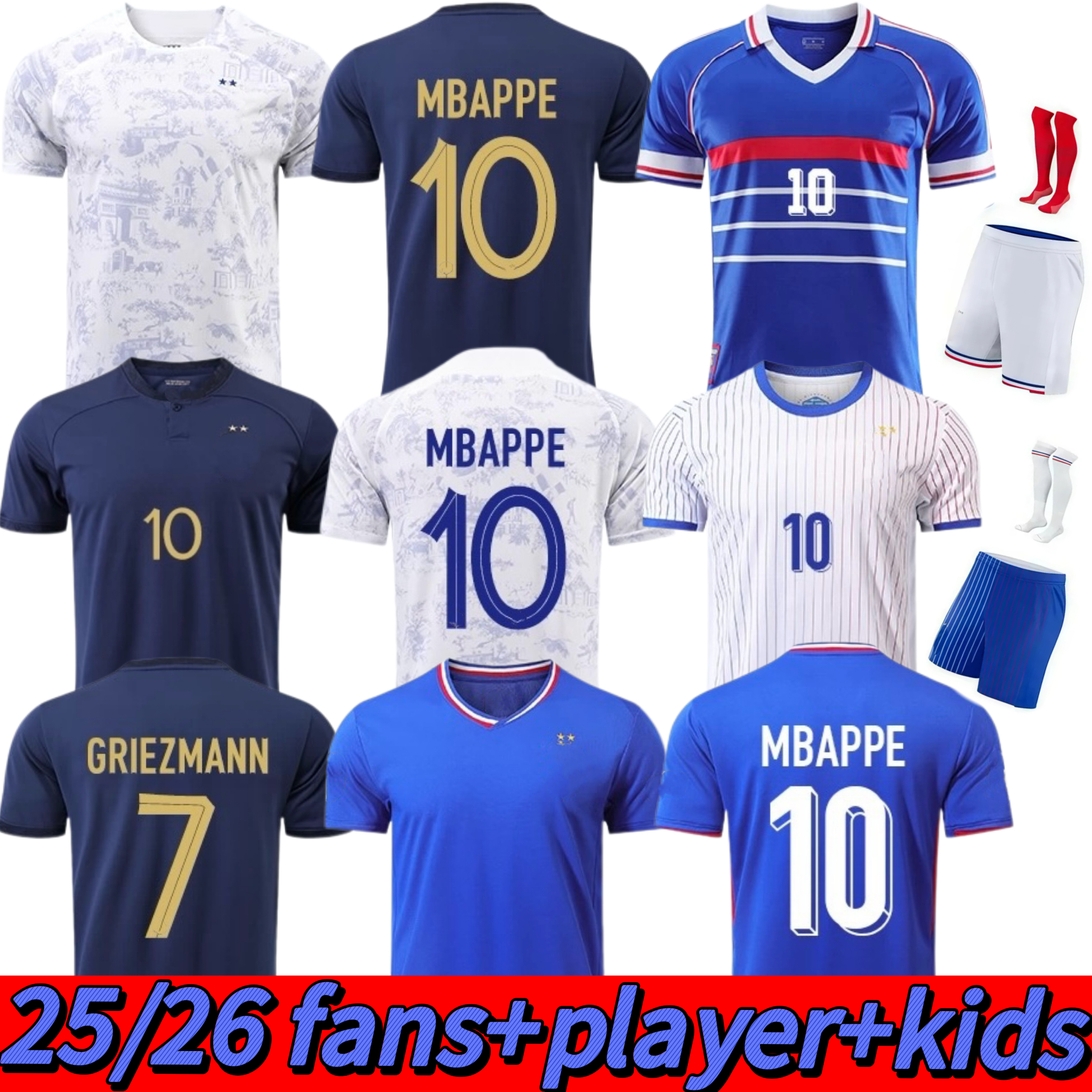 french soccer jersey 25 26 MBAPPE GRIEZMANN 2025 2026 GIROUD PAVARO HERNANDEZ DEMBELE Maillots de football shirt equipement de foot Men kids kit enfants