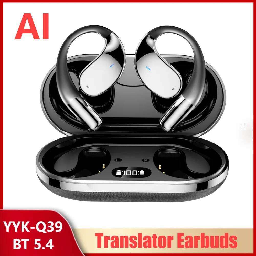Q39 Real Time Translation 144 Languages Headphones Smart Voice AI Translator Earbuds for Travel Business