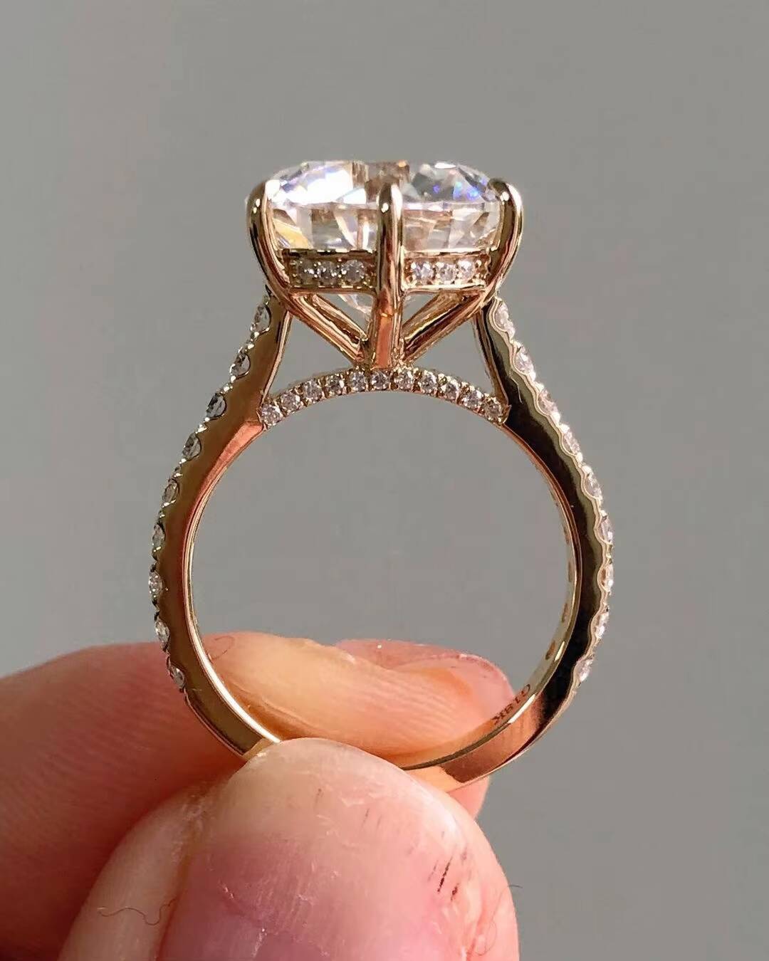 Trending 3.60 Ct Lab-Grown Round Cut Diamond Ring with Band Engagement Wedding Ring Jewelry 14k Yellow Gold Ring