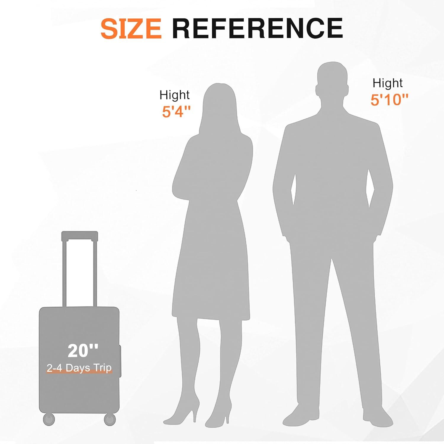 DHYMX VentureVault Lage 22x14x9 Airline Approved, 20 Inch Hard Shell Carry On Lage, Suitcase designer bag Carry-on Small Siutcase with Wheels (Grey, 1