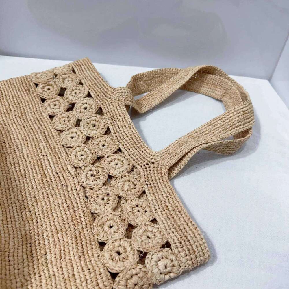 2025 Straw Woven Bags For Women Shoulder Raffia Rattan Large Shopping Basket Beach Crochet Handbag Tote Bag