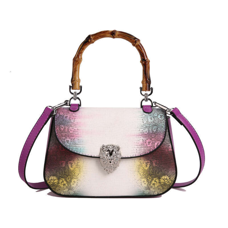 High-end Bamboo Handbag for Women 2025 New Fashion Trend Single Shoulder Crossbody Saddle Bag