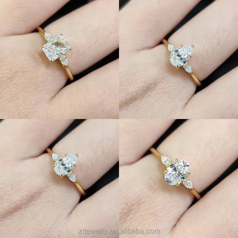 18k Gold Ladies Jewelry Vvs D Moissnite Diamond Wedding Engagement Mens Women Moissanite Ring