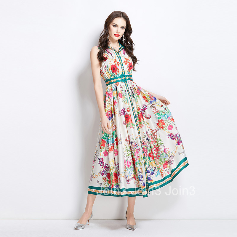 2678 Spring Summer New French Hepburn Style Elegant Flared Dress