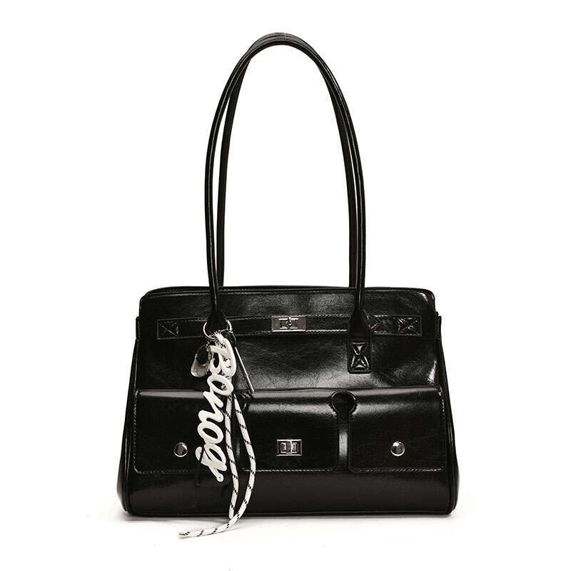 Oil Wax Leather Handheld Underarm for Women 2025 New Large Capacity High-End Versatile Commuting Shoulder Bag