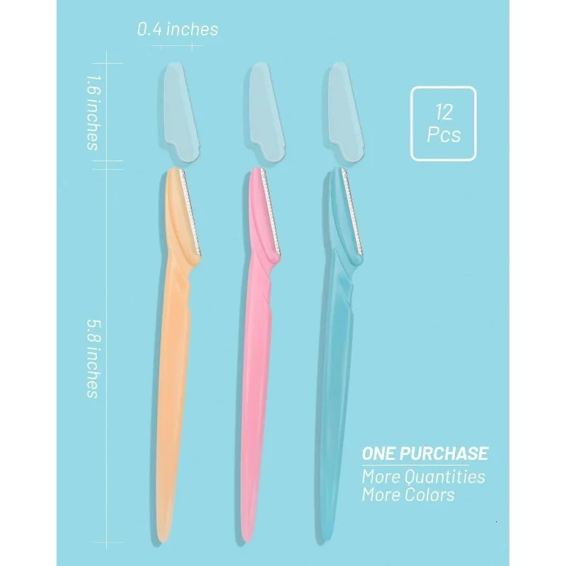 Eyebrow Razor for Women 12 Pcs Dermaplaning Tool Face Professional Hair Remover 250716