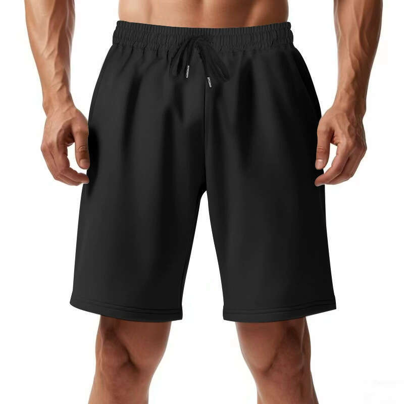 Summer Men's Skin-Friendly Breathable American Style Drawstring Loose Fit Squat Jogger Casual Shorts
