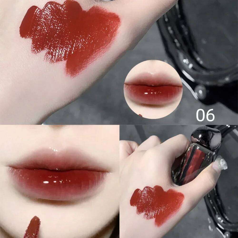 7 Colors Mirror Jelly Glaze Long Lasting Moisturising Red Tint Liquid Lipstick Waterproof Lip Gloss Korean Cosmetics X250720