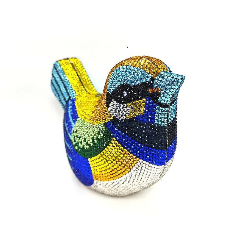 Special Ladies top design Bridal wedding women evening party dias cute bird full crystal clutches purses