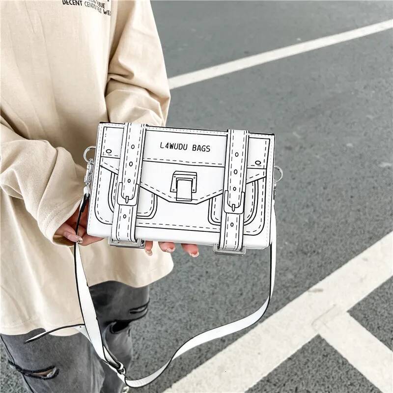 Animation Small Square Bag 2023 New Fashion Shoulder Crossbody Mini Casual Simple Design Sense Purses and Handbags