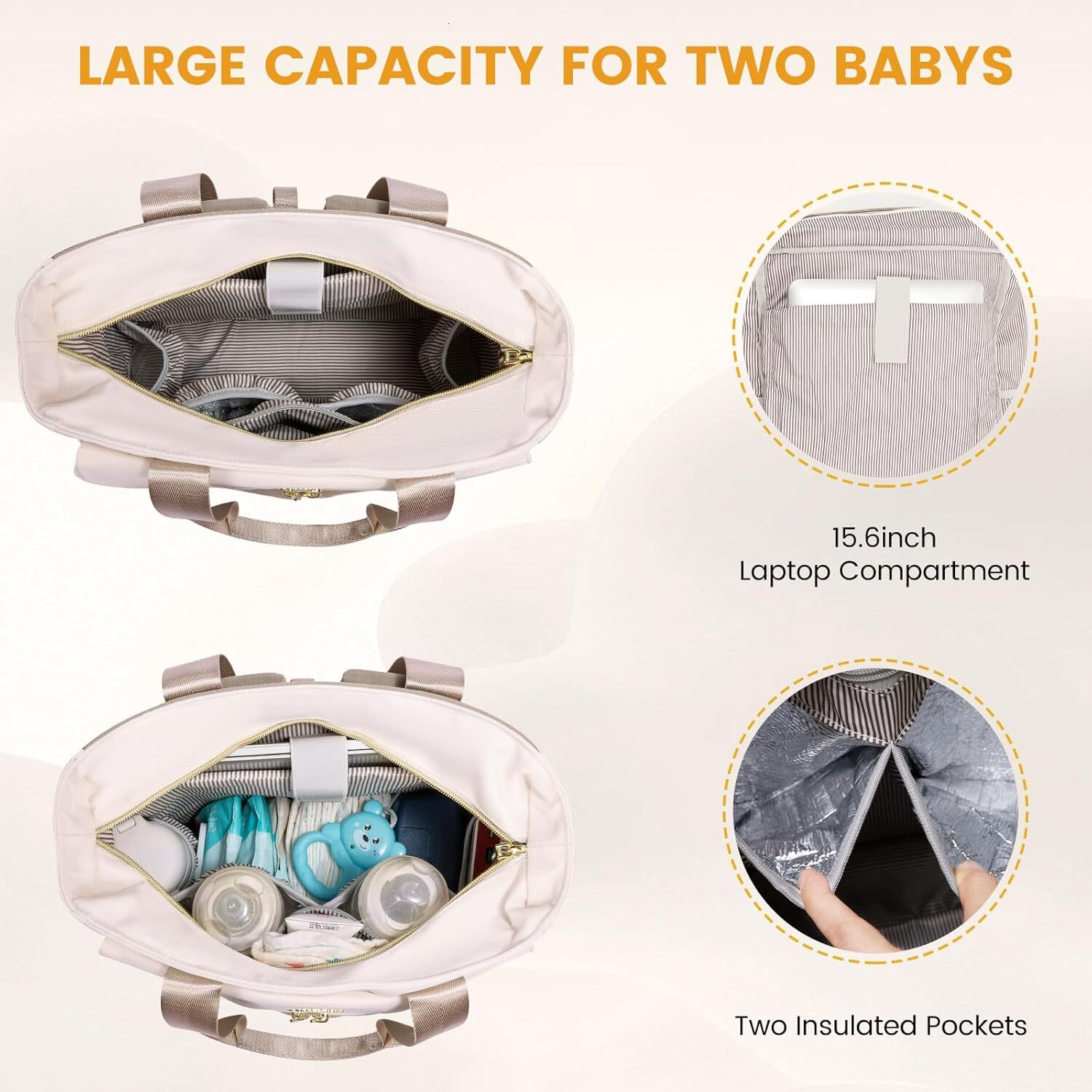 DHYMX LOVEVOOK Backpack,Diaper Tote Insulated Pockets,Baby Girl Boy Changing Pad,Large Baby Diaper Bag with Pacifier Case,15.6 designer bag Inch Anti-