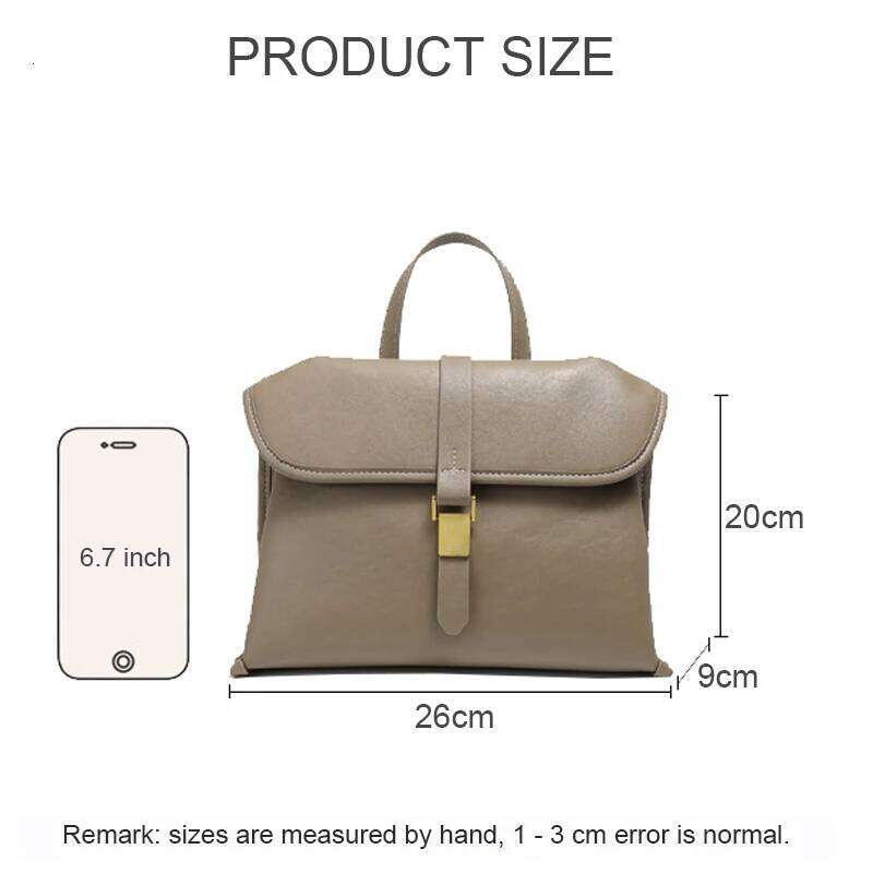 Women's Casual Retro Flip Over Mailman Crossbody Shoulder Bag Ladies Popular Fashion Commuting Versatile Genuine Leather Handbag