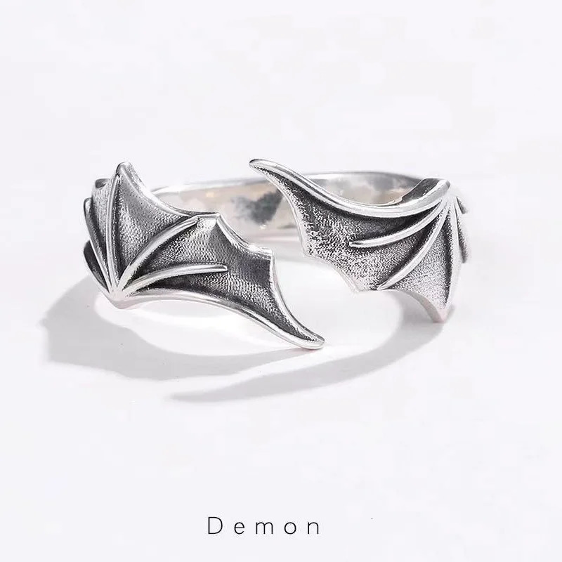 Retro Angel Demon Wings Creative Ring For Men Women Punk Gothic Open Handmade Unisex Jewelry Accessories Gift Lovers 250716